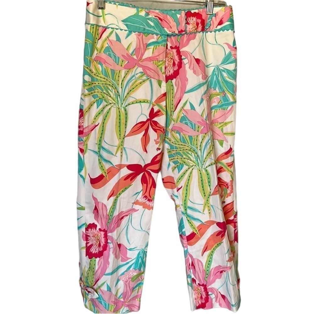 JADE Melody Tam ladies floral capri pants size 8 - Picture 9 of 9